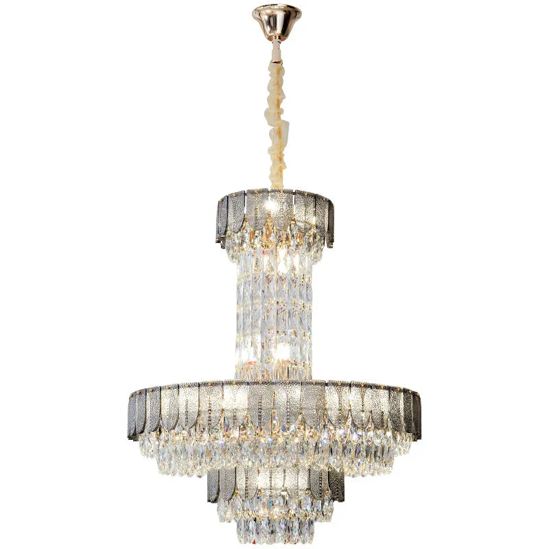 Crystal Chandelier: Postmodern Multi-layer Luxury for Villa, Hotel Lobby, and Living Room