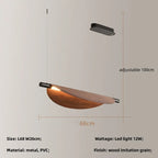 Wood Grain Leaves Pendant Lights: Japanese Wabi Sabi Style Chandelier for Tea Room & Dining