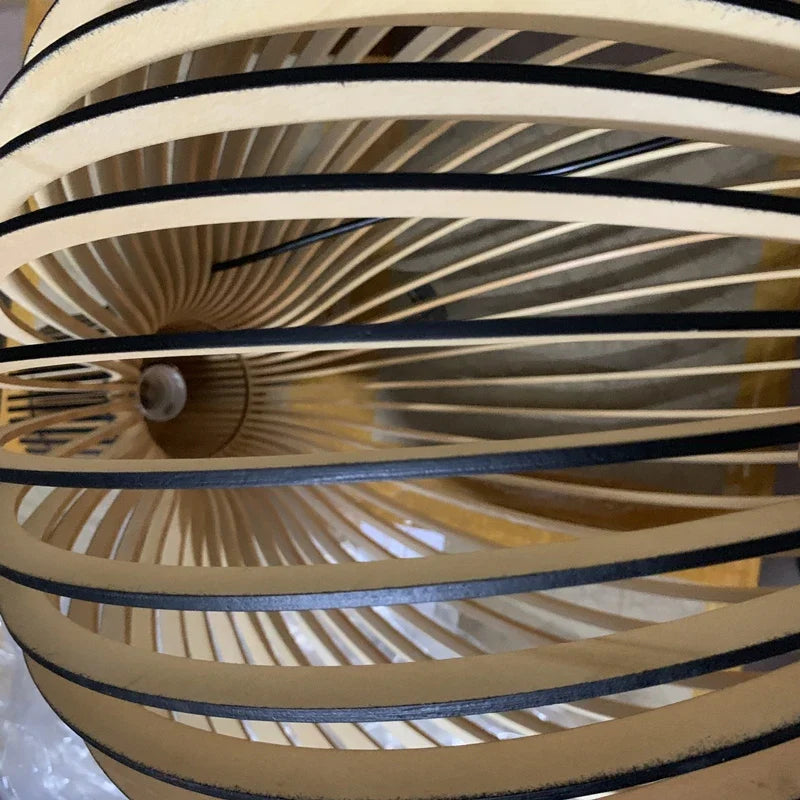 Wooden Birdcage Pendant Lamp: E27 Indoor LED Lighting for Dining Room & Bar