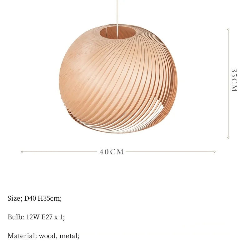 Wood Veneer Pendant Lights for Dining Room Décor