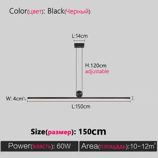 Modern LED Ceiling Chandelier, Dimmable, Dining Room Kitchen Home Decor Lighting