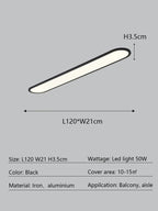 Oval LED Ceiling Light for Modern Minimalist Indoor Lighting Fixtures