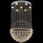 Crystal Ball Ceiling Chandelier: Elegant LED Light Fixture for Home Decor