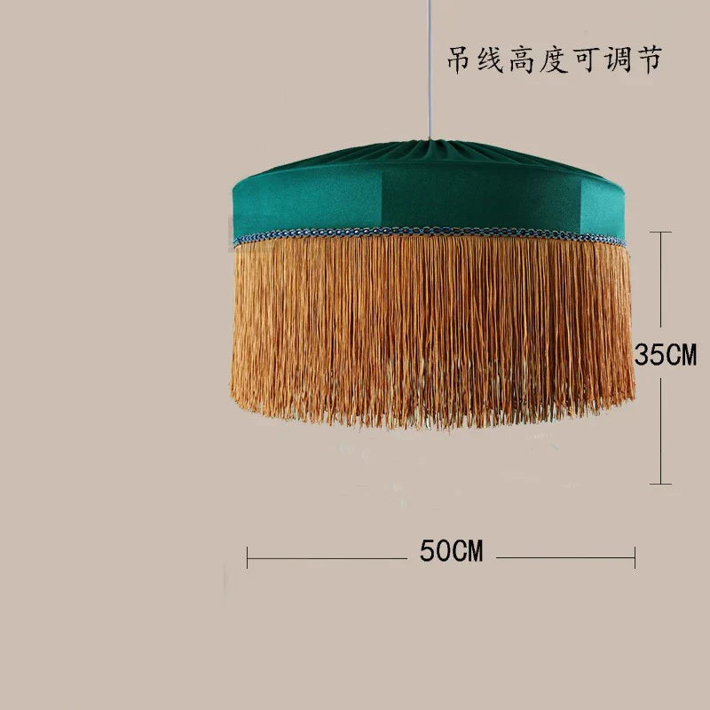 BeauVamp Tassel Pendant Light: French Vintage Boho Lampshade for Living Room, Bedroom, Dining Room
