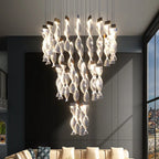 Nordic Acrylic LED Dimmable Chandelier Modern Luxury Foyer Pendant Lighting