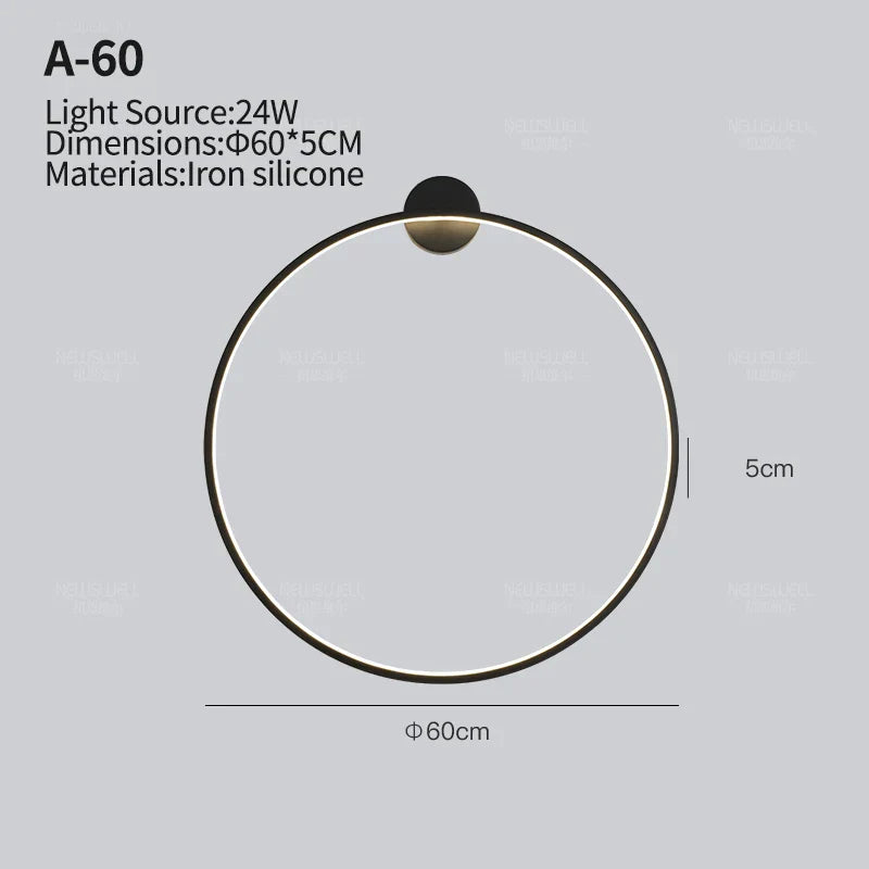 Round LED Wall Lamps for Bedroom & Living Room Decor