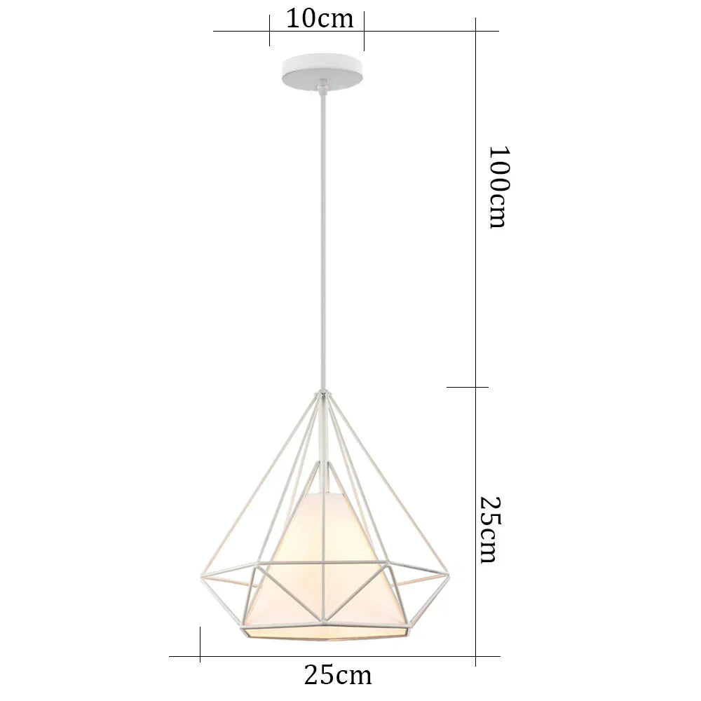 Vintage Loft Pendant Light Fixture for Kitchen Living Bedroom Home E27 LED