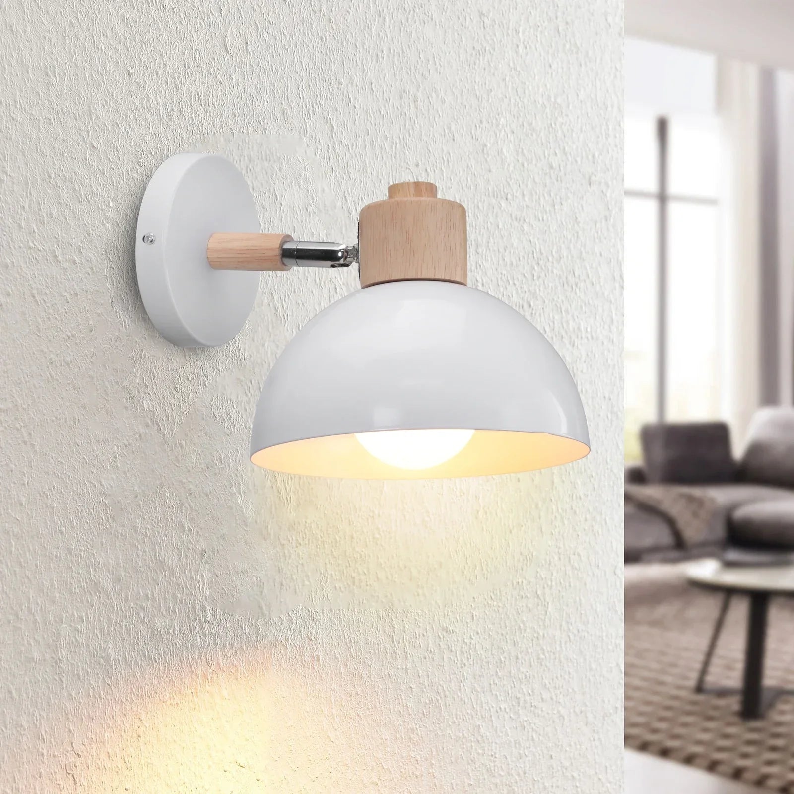 Industrial LED Wall Sconce Iron Bedside Lamp Retro Loft Indoor Lighting