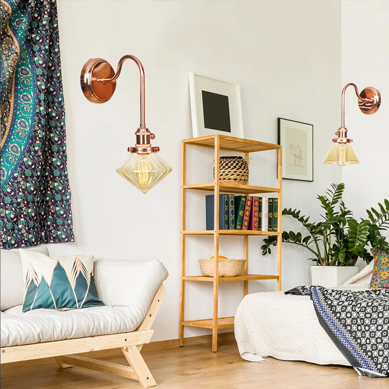 Scandinavian Glass LED Wall Sconce Modern Interior Wall Lamps