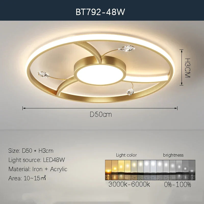 LED Chandelier: Modern Whole House Indoor Lighting for Bedroom, Living Hall, and Dining Room