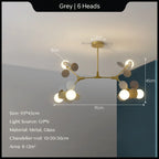 Modern Glass Ball Chandelier for Kids Room, Living Room Decor