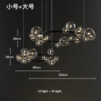 Glass Ball G9 LED Chandelier: Modern Minimalist Nordic Design