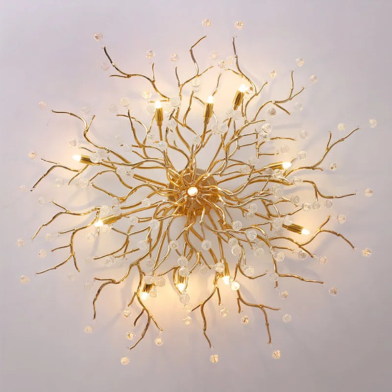Elegant Gold Crystal Chandelier for Modern Luxury Living Spaces