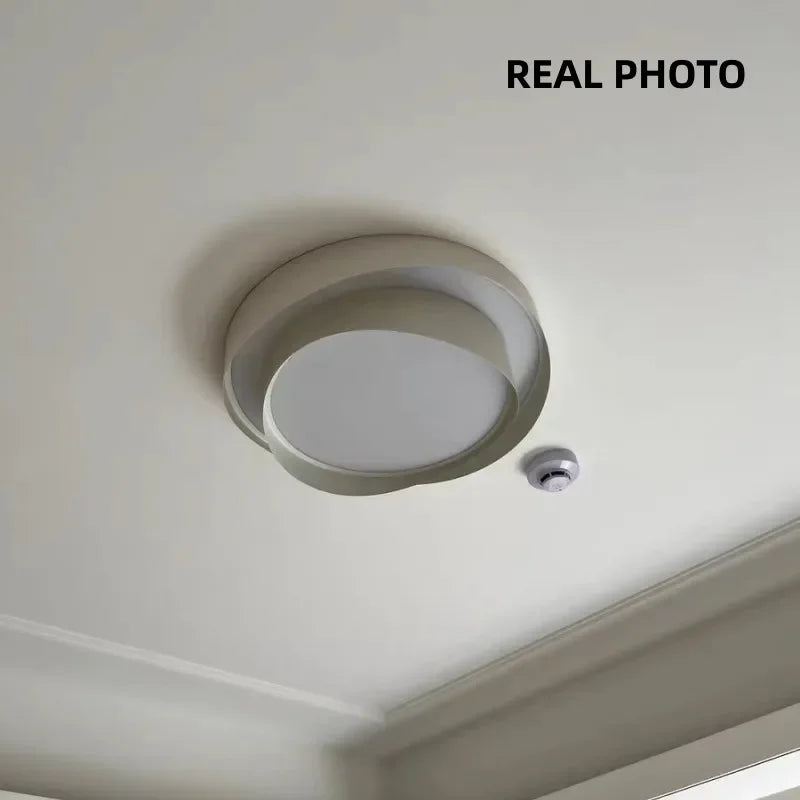 Modern White LED Ceiling Light - Nordic Minimalism Luminarias for Bedroom