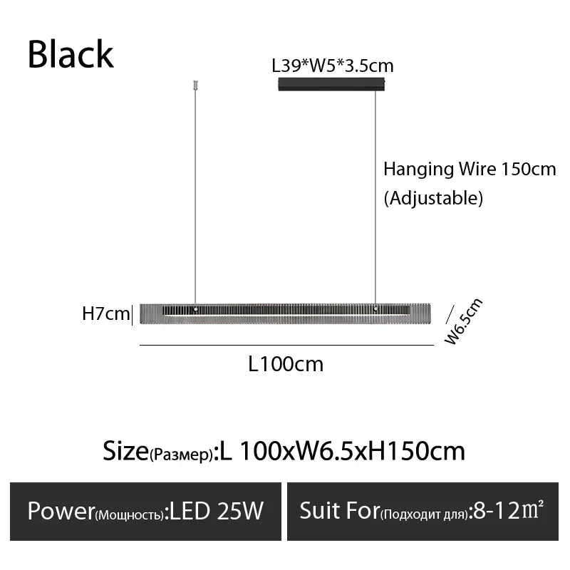 Modern Nordic Line Leader Table Lamp Chandelier for Bar and Dining Room