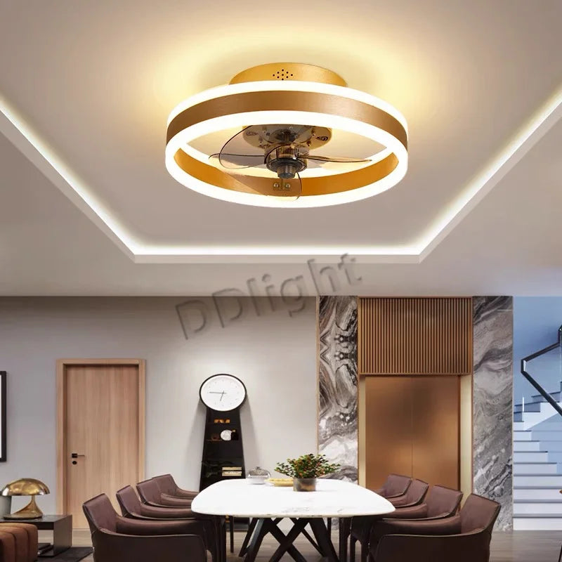 Smart LED Ceiling Fan Lights Remote Control Dimmable Bedroom Decor Indoor Lighting