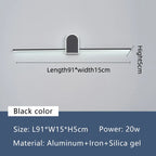 Nordic LED Mirror Light by - Modern Black/White Wall Sconce for Bathroom Mirror