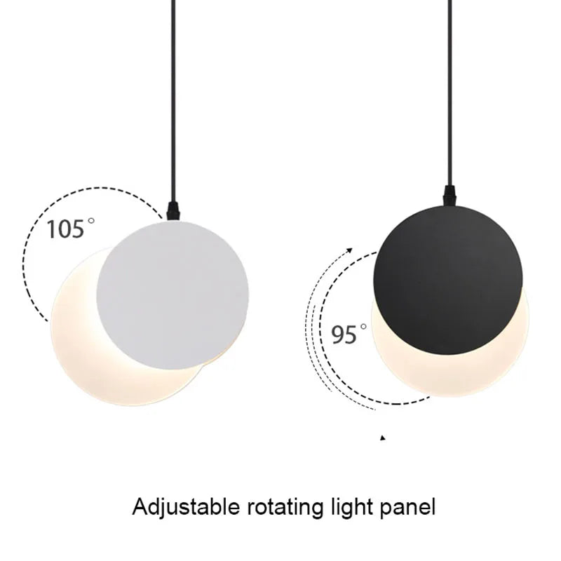 Crescent Moon LED Pendant Chandelier for Modern Minimalist Decor