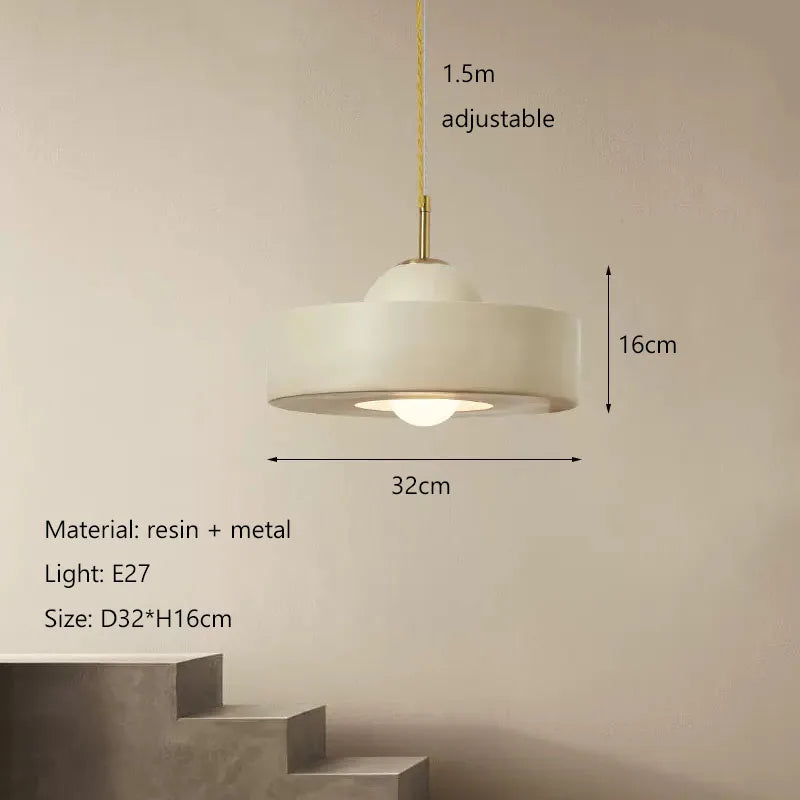 Modern Cream Pendant Light for Dining, Bedroom, Living Room