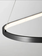 Geometric Ring LED Chandelier: Nordic Minimalist Pendant Light for Living, Dining, Bedroom