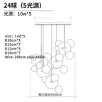 Mickey Bubble Chandeliers: Nordic Glass LED Lamp for Kitchen Home Decor