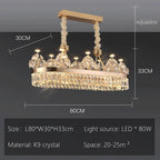 Luxe Crystal Ceiling Chandelier - Elegant Home Decor Hanging Light for Living Room