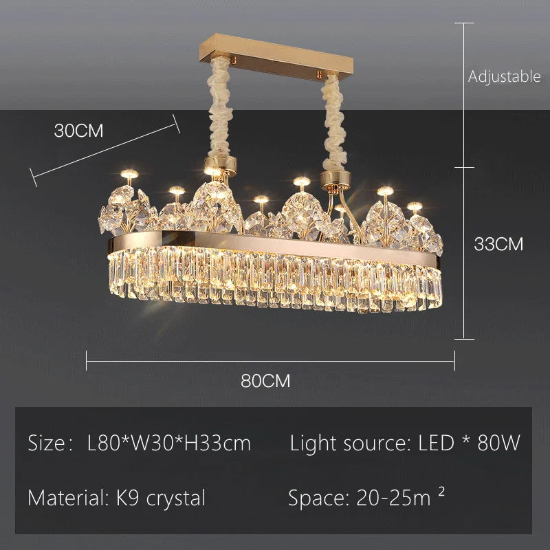 Luxe Crystal Ceiling Chandelier - Elegant Home Decor Hanging Light for Living Room