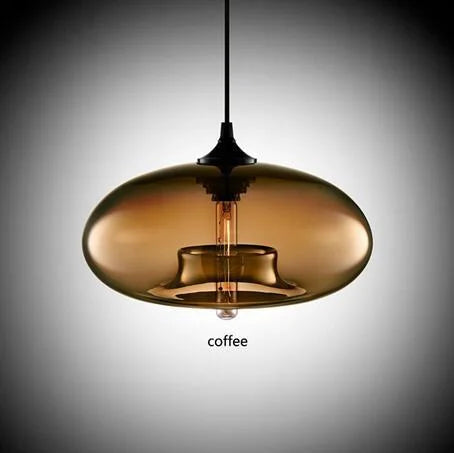 Glass Chandelier Pendant Lamps | Industrial Hanging Lighting Fixture for Kitchen, Restaurant