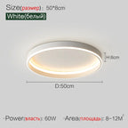 Square Ceiling Lamp | Modern Nordic LED Bedroom Master Light