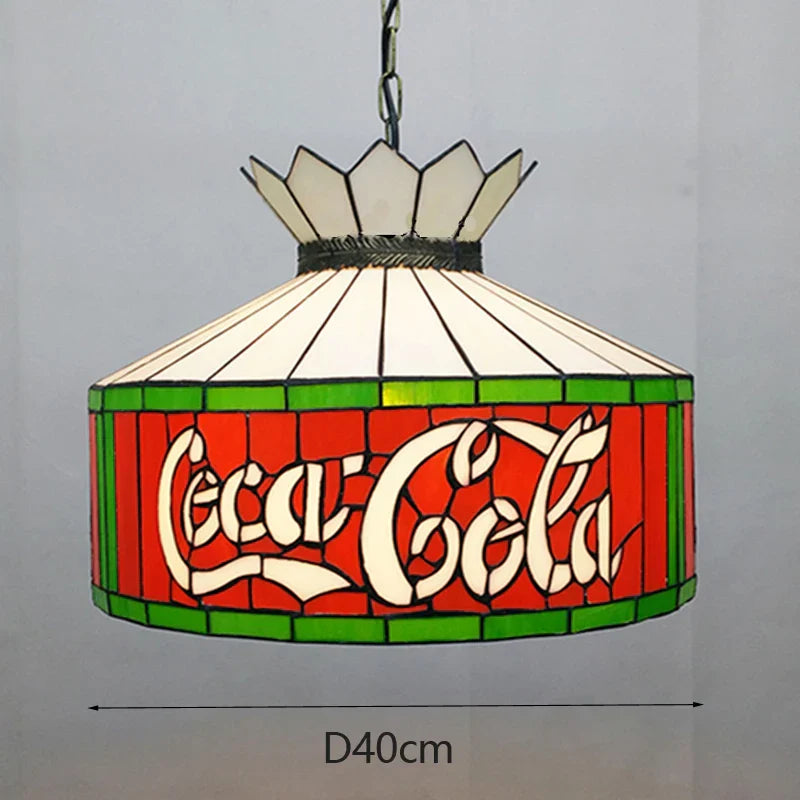 Mediterranean Tiffany Stained Glass Pendant Light for Dining Room and Kitchen