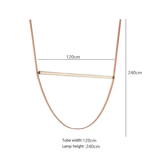 Glass Tube Pendant Lamp: Modern LED Lighting for Living Room, Duplex Villa Staircase