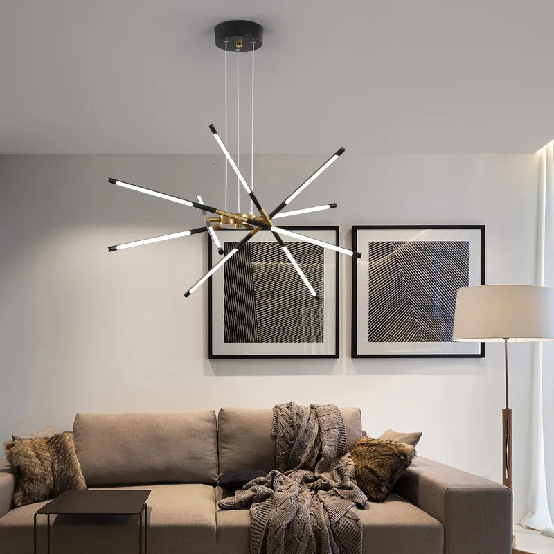 Modern Line Chandelier for Home Decor and Lighting