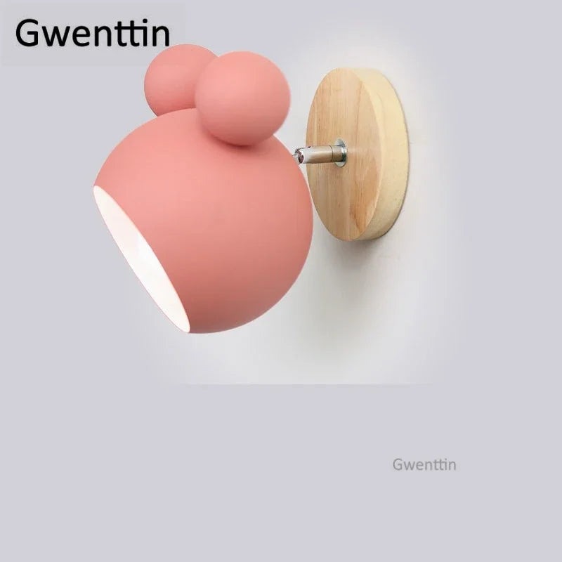 Cartoon Mouse Wall Lamp | Nordic LED Sconce for Kids' Room & Bedroom