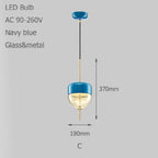 Night Flow Teardrop Glass Pendant Light in Blue - Italian Design Replica