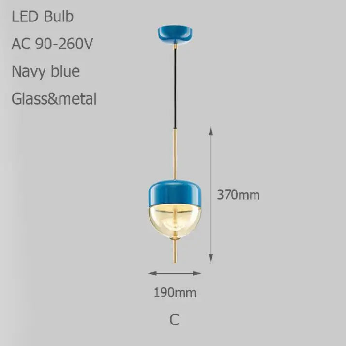 Night Flow Teardrop Glass Pendant Light in Blue - Italian Design Replica