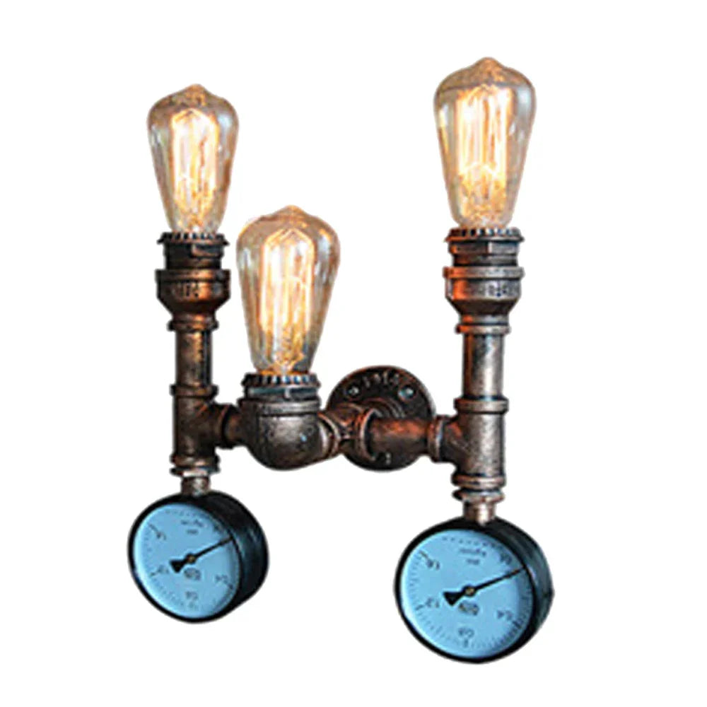 Rustic Water Pipe Wall Sconce Light for Home Decor