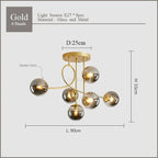 Magic Bean Glass LED Chandelier - Nordic Modern Minimalist Luxury Ceiling Lamps