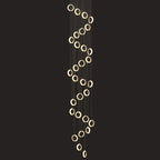 Luxury Crystal LED Chandelier Staircase Ceiling Lamp - Gold Modern Round Hanging Light