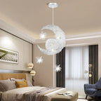 Moon Star Kids Bedroom LED Chandelier Pendant Light Fixture