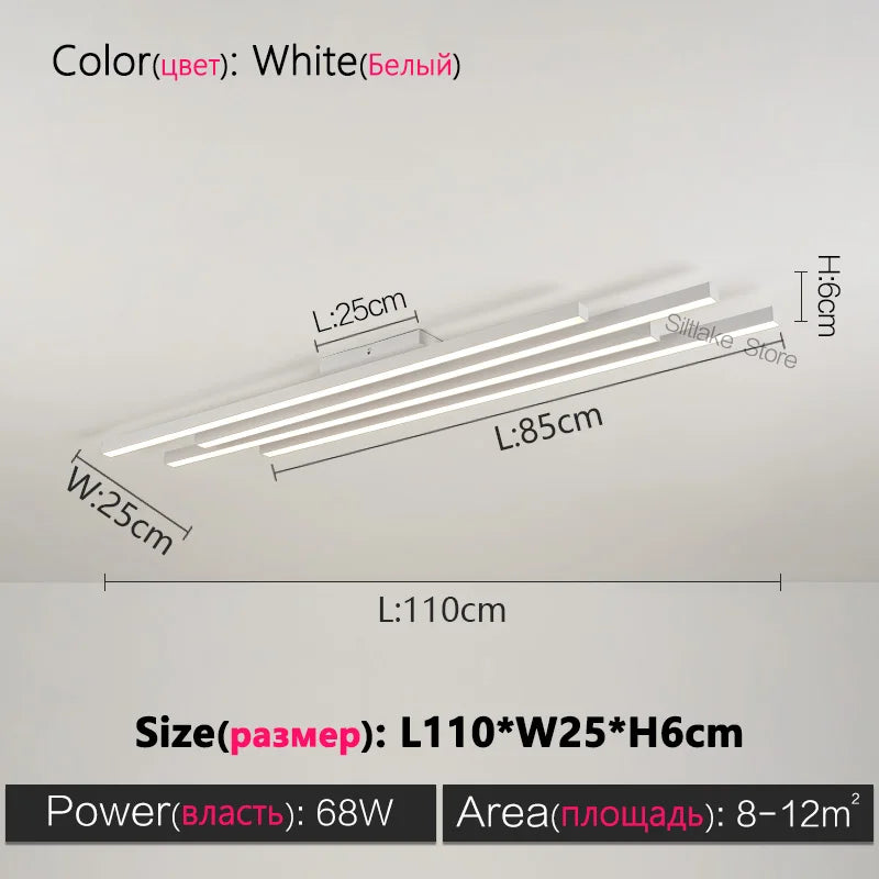 Black Nordic Chandelier LED Light Minimalist Designer Style Bar Living Room