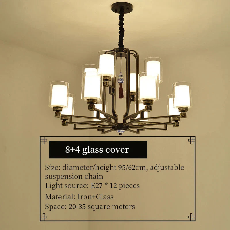 Simplistic Modern Chinese Style Living Room Chandelier