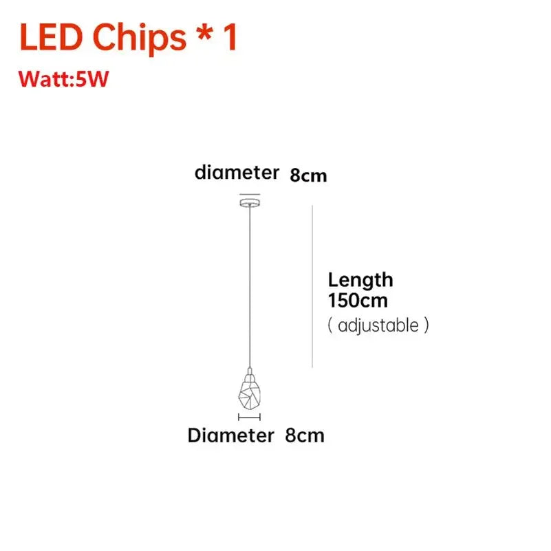 Nordic Crystal Cube Chandelier LED Light for Home Staircase Loft Living Room