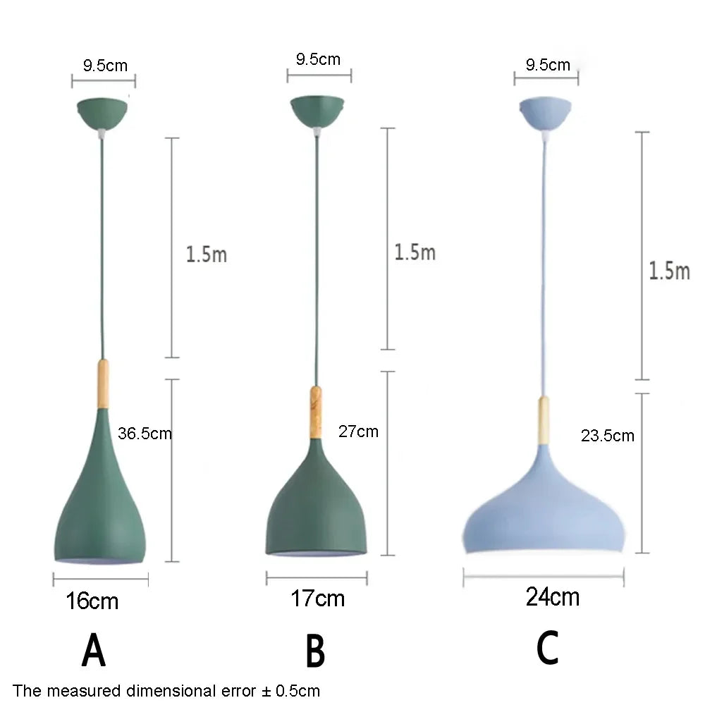 Wood Pendant Light: Modern Nordic Kitchen Ceiling Lamp for Dining Room & Coffee Bar