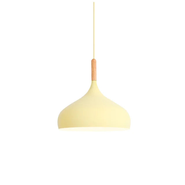 Wood Pendant Light: Modern Nordic Kitchen Ceiling Lamp for Dining Room & Coffee Bar