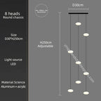 Modern Nordic LED Ceiling Chandelier for Home Living Room Staircase Lighting