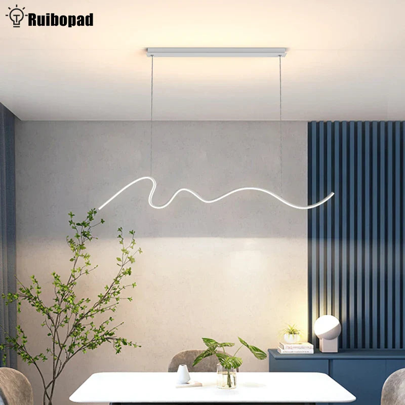 Modern Line Chandelier Pendant Light for Dining Kitchen Bar Décor
