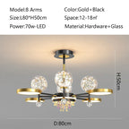 Nordic Glass Ball LED Ceiling Light for Bedroom Living Room Decoration Indoor Lighting