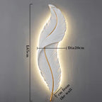 White Feather Resin Wall Lamp for TV Backdrop, Bedroom, Aisle, Corridor