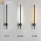 LED Modern Wall Lamp with Built-In Switch for Bedroom Living Room Decor