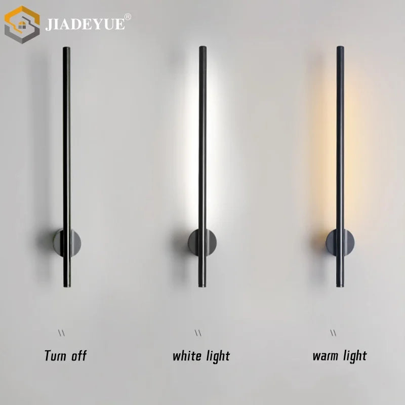 LED Modern Wall Lamp with Built-In Switch for Bedroom Living Room Decor